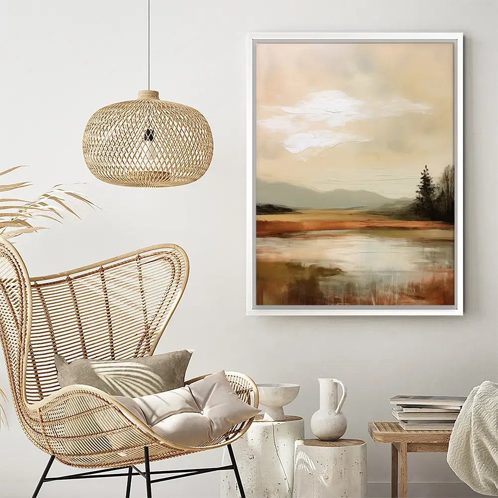 Golden Stillness Canvas Print Golden Stillness Canvas Print wall art product Treechild
