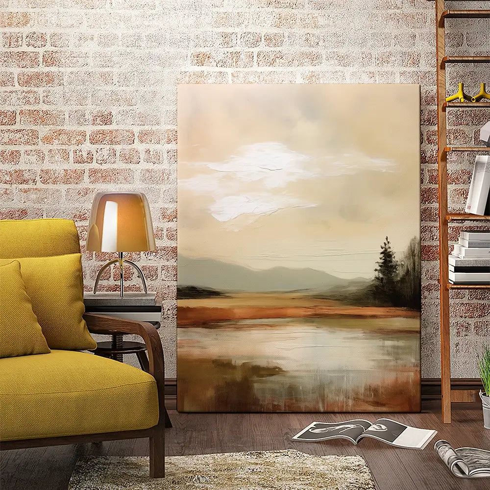 Golden Stillness Canvas Print Golden Stillness Canvas Print wall art product Treechild