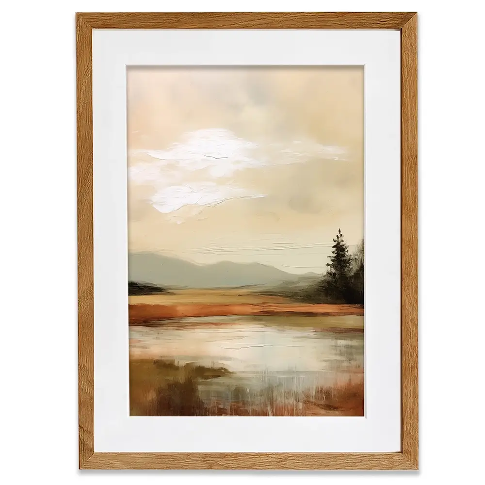 Golden Stillness Framed Art Print Golden Stillness Framed Art Print wall art product Treechild