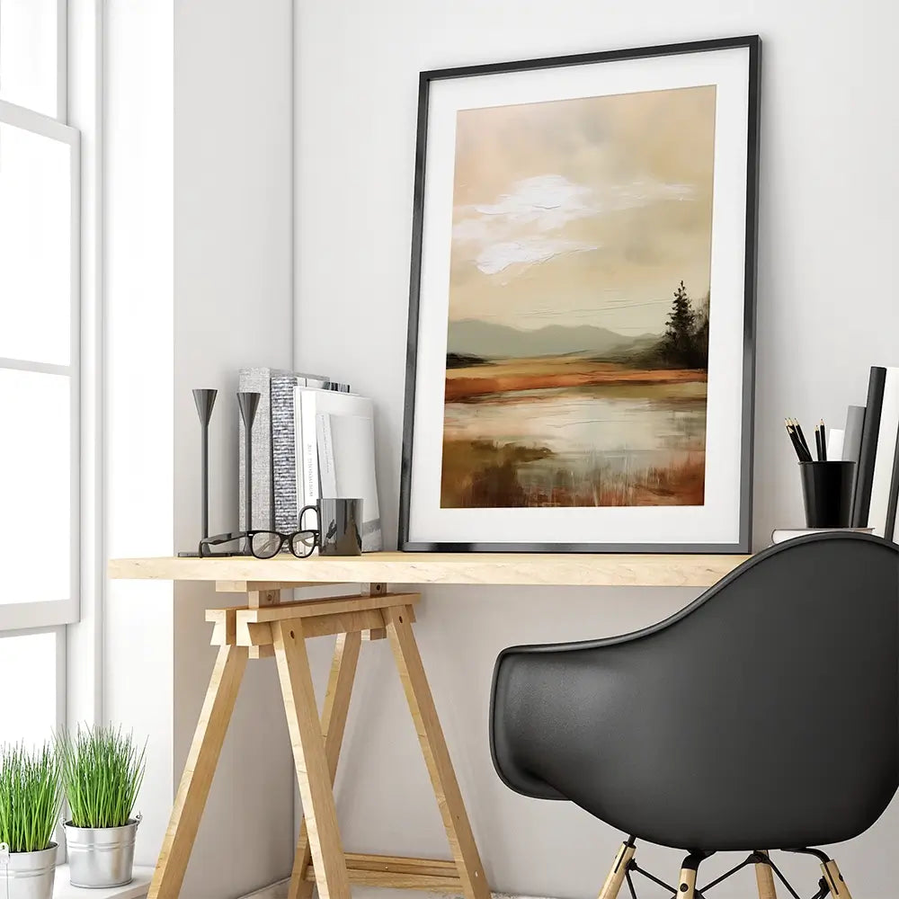 Golden Stillness Framed Art Print Golden Stillness Framed Art Print wall art product Treechild