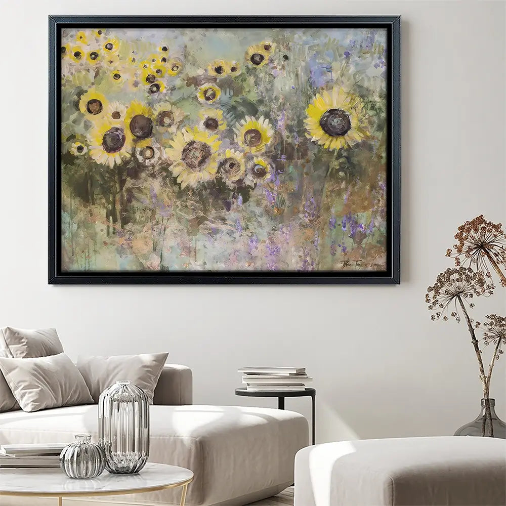 Golden Sunflowers Canvas Print Golden Sunflowers Canvas Print wall art product Tiffani Taylor - Independent