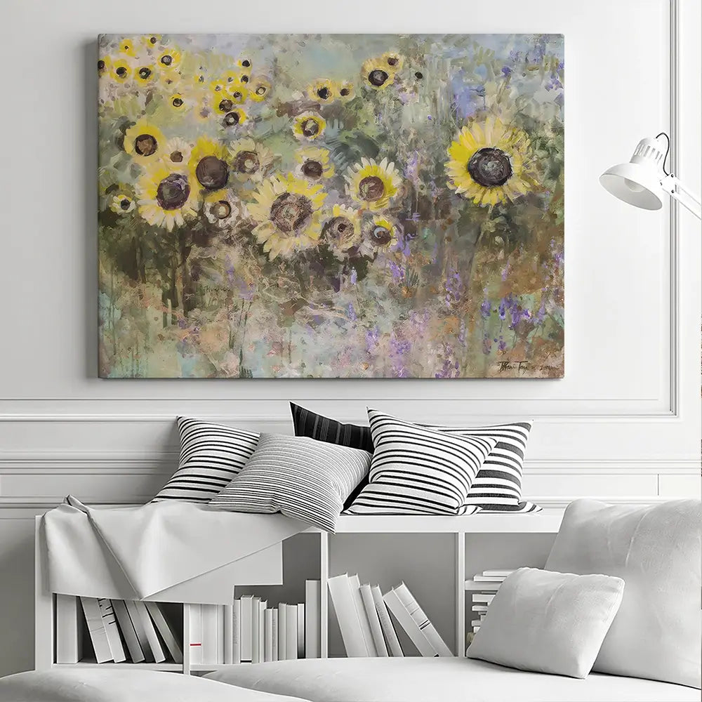 Golden Sunflowers Canvas Print Golden Sunflowers Canvas Print wall art product Tiffani Taylor - Independent