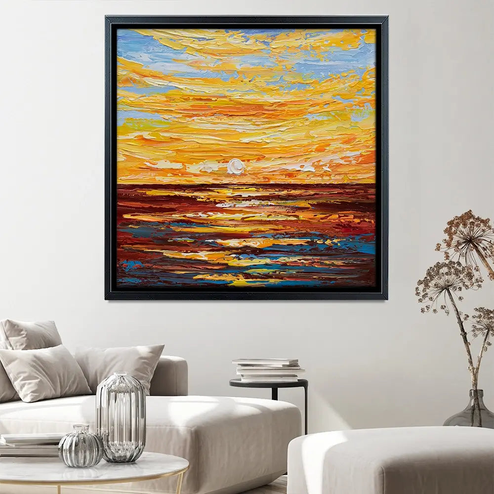 Golden Sunset Canvas Print Golden Sunset Canvas Print wall art product Olga Tkachyk