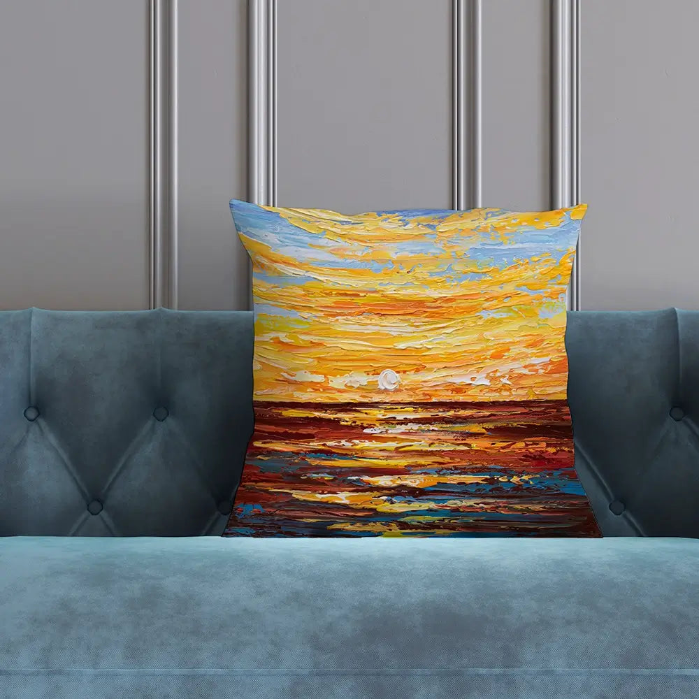 Golden Sunset Cushion Golden Sunset Cushion wall art product Olga Tkachyk