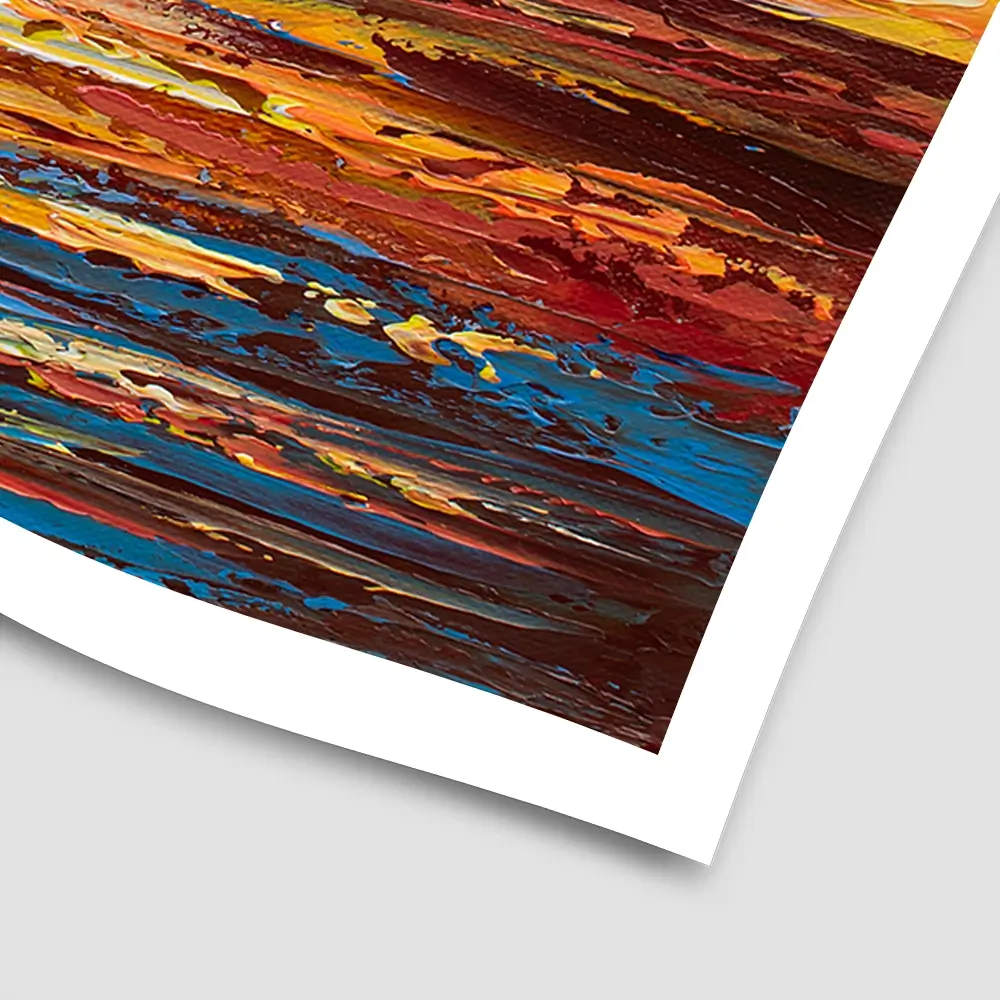 Golden Sunset Square Art Print Golden Sunset Square Art Print wall art product Olga Tkachyk