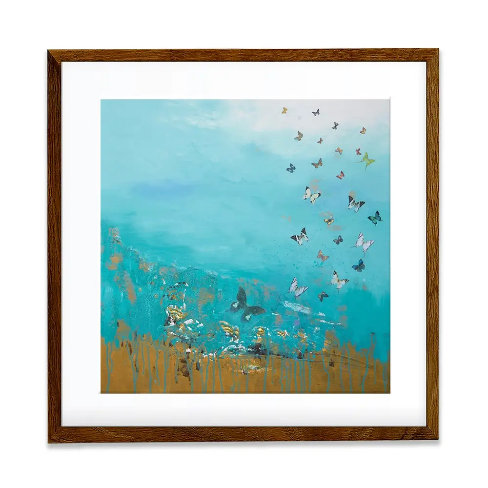 Golden Threads Framed Art Print Golden Threads Framed Art Print wall art product Laure Bury