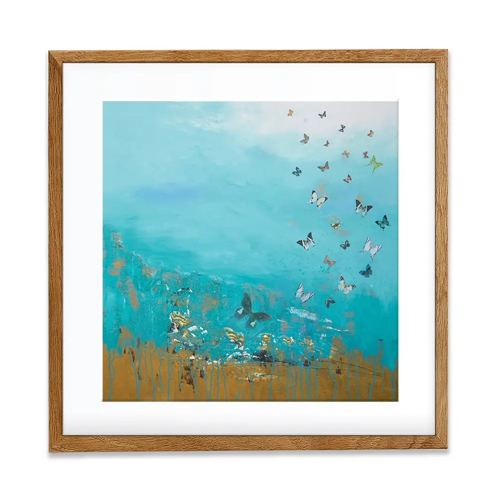 Golden Threads Framed Art Print Golden Threads Framed Art Print wall art product Laure Bury