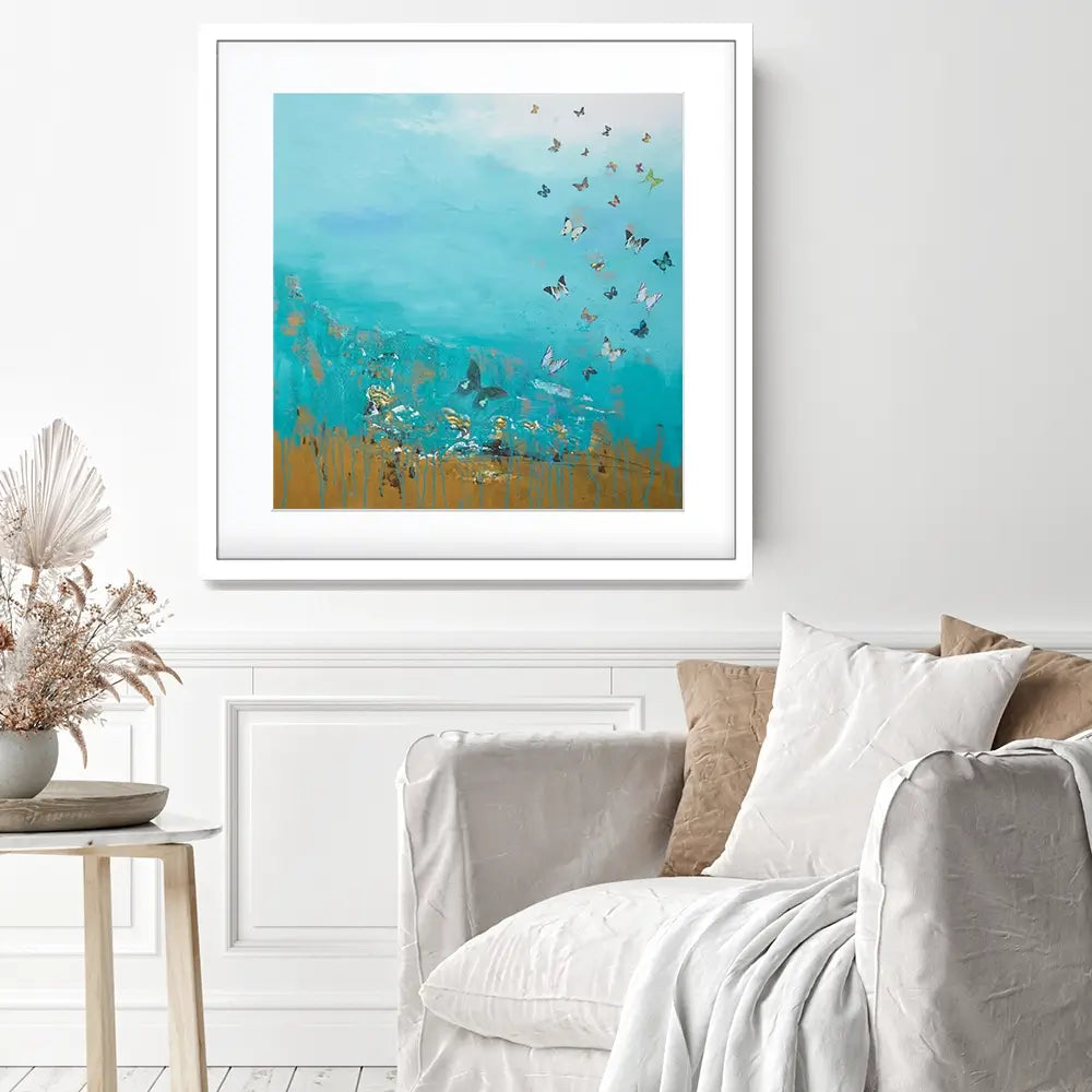 Golden Threads Framed Art Print Golden Threads Framed Art Print wall art product Laure Bury