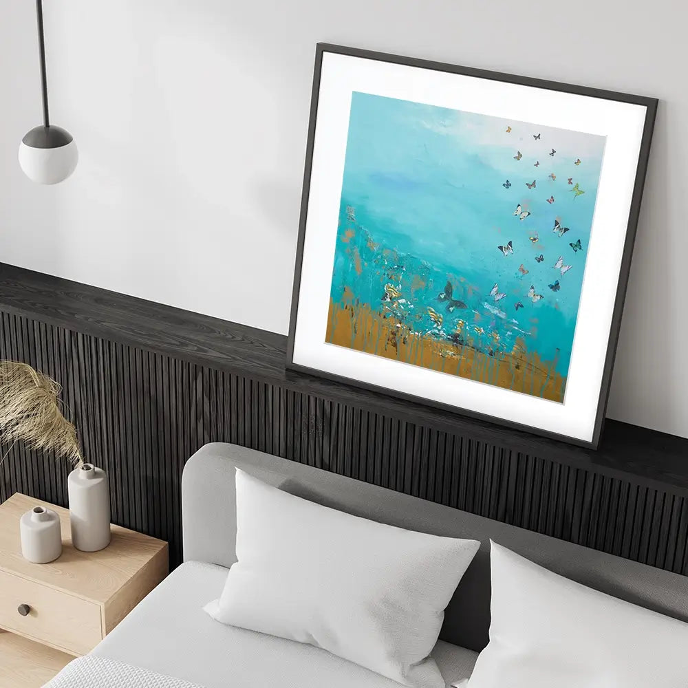 Golden Threads Framed Art Print Golden Threads Framed Art Print wall art product Laure Bury