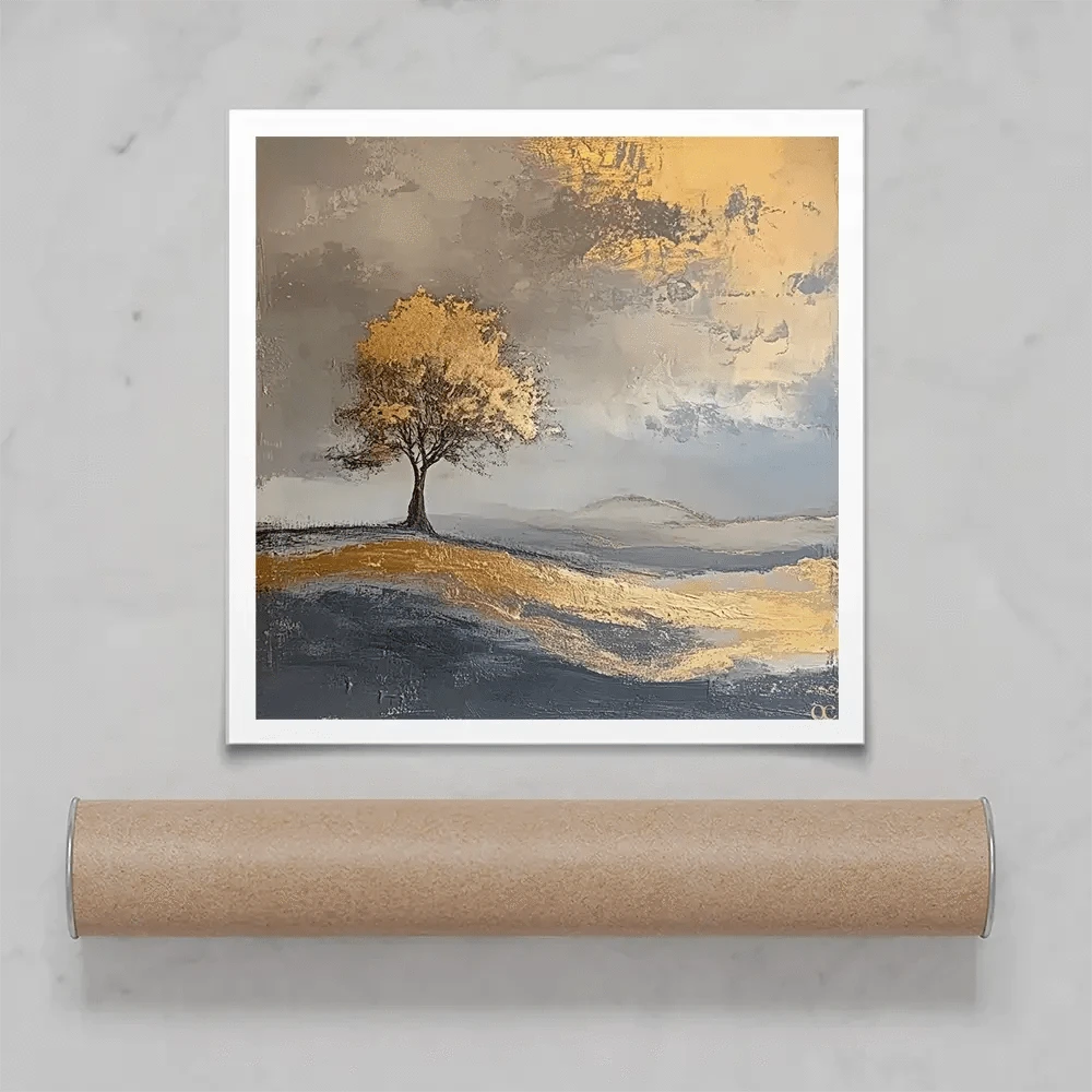 Golden Tree Square Art Print Golden Tree Square Art Print wall art product David Alexander Elder