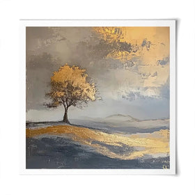 Golden Tree Square Art Print Golden Tree Square Art Print wall art product David Alexander Elder