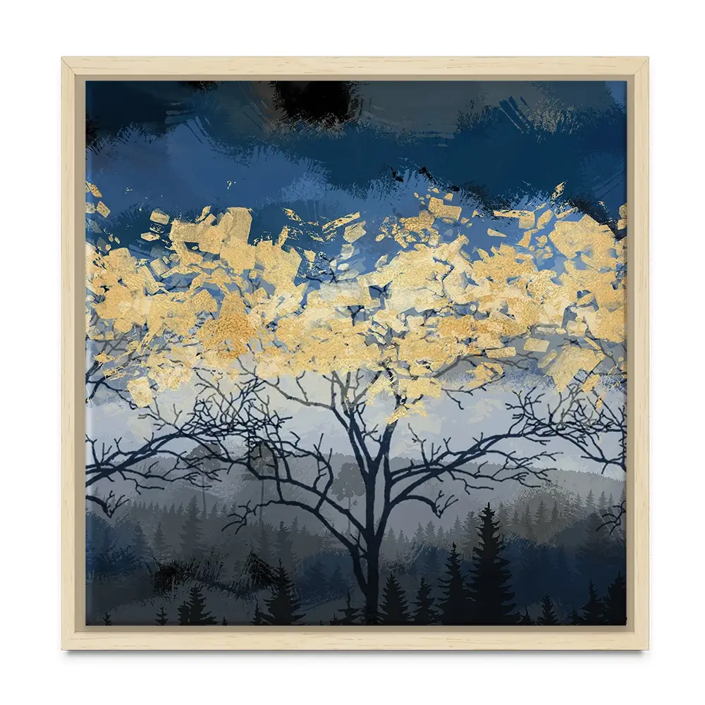 Golden Trees Square Canvas Print Golden Trees Square Canvas Print wall art product FLOWER 3D / Shutterstock