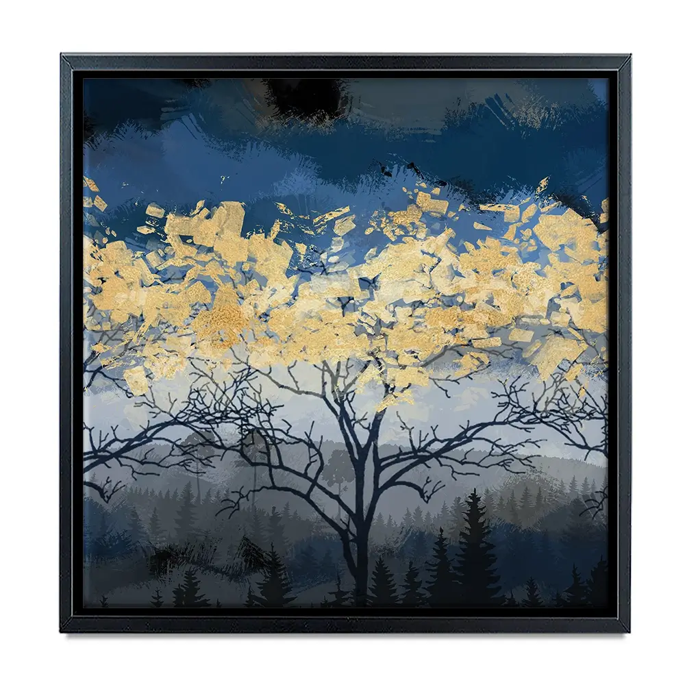 Golden Trees Square Canvas Print Golden Trees Square Canvas Print wall art product FLOWER 3D / Shutterstock