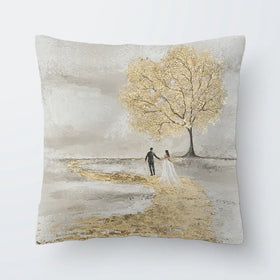 Golden Vows Cushion Golden Vows Cushion wall art product Isabella Karolewicz