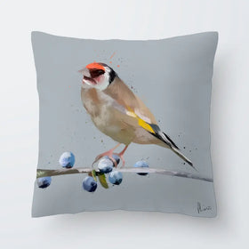 Goldfinch And Berries Cushion Goldfinch And Berries Cushion wall art product Aimee Linzi