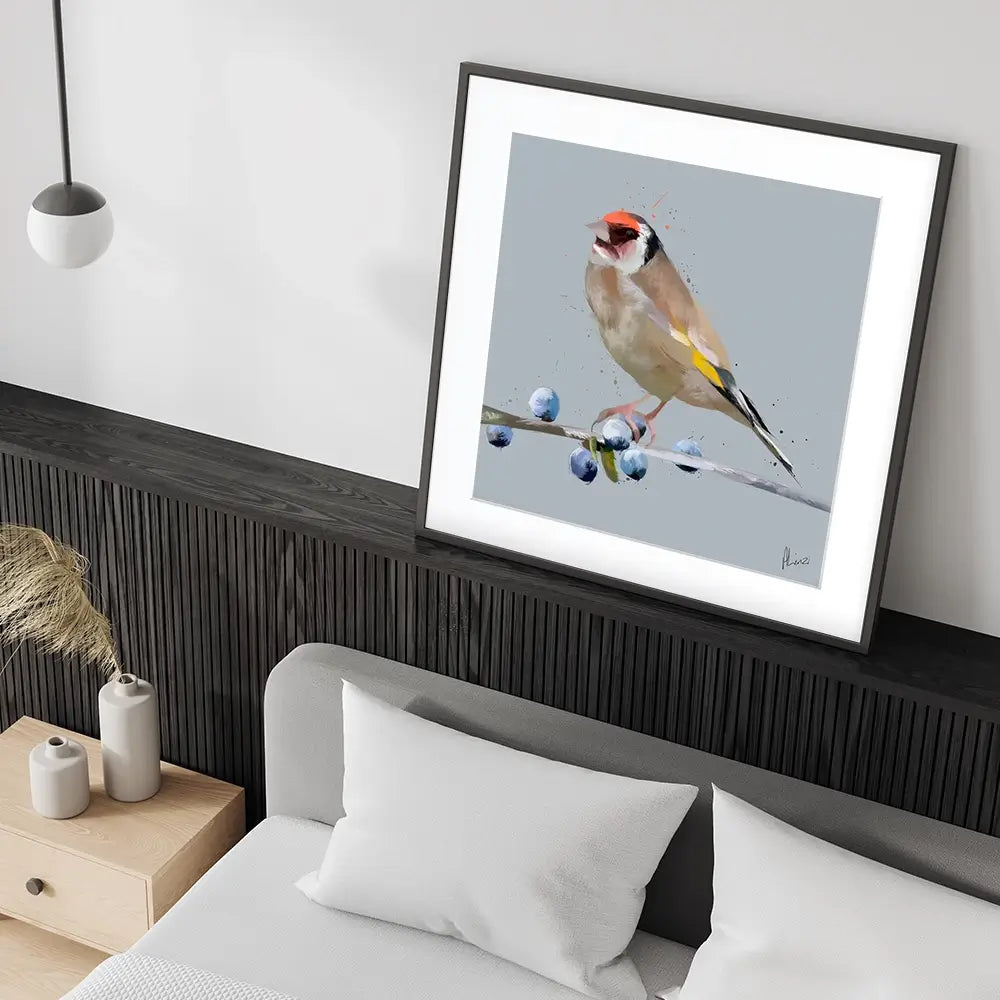 Goldfinch And Berries Framed Art Print Goldfinch And Berries Framed Art Print wall art product Aimee Linzi