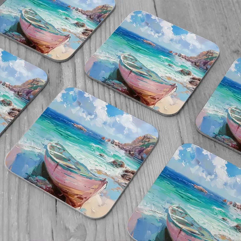 Gone Ashore Coaster Set Gone Ashore Coaster Set wall art product Art Print Shop