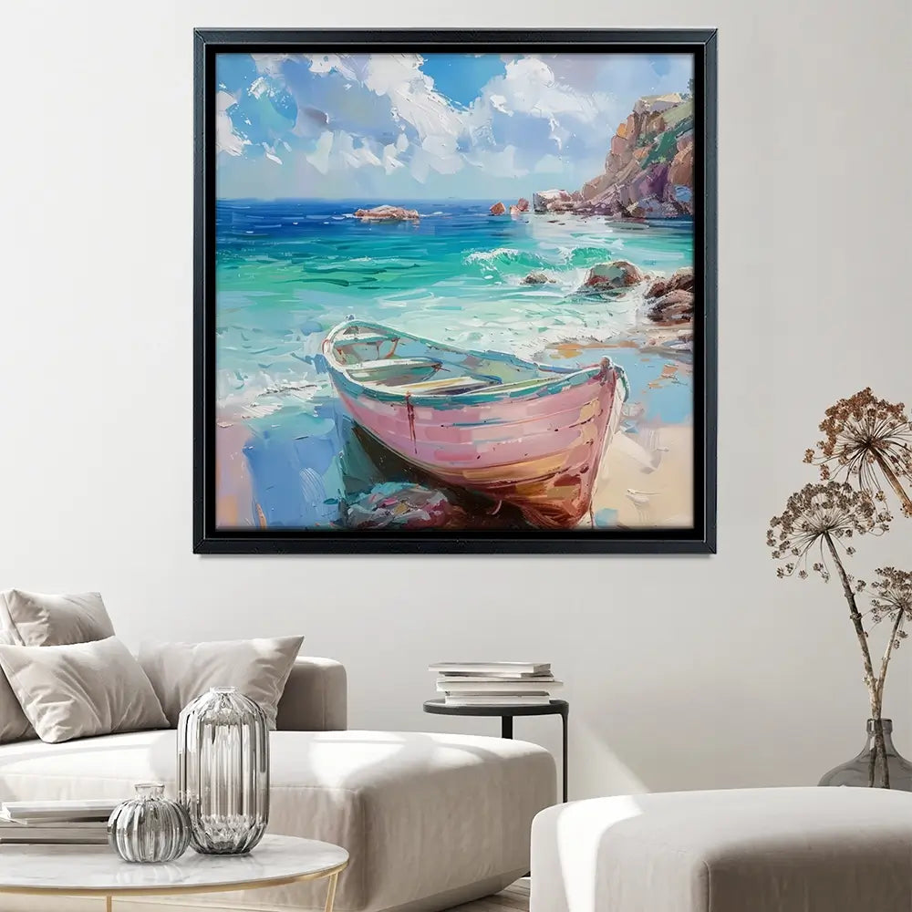 Gone Ashore Square Canvas Print Gone Ashore Square Canvas Print wall art product Art Print Shop