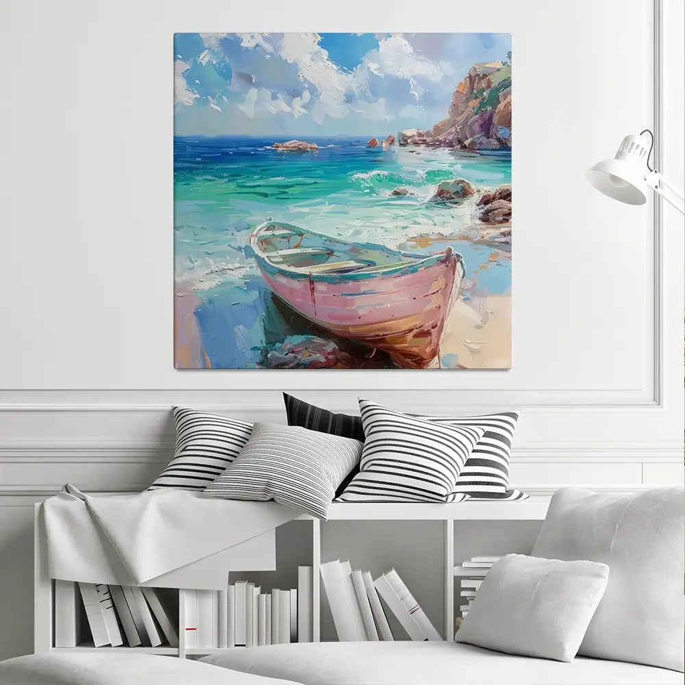 Gone Ashore Square Canvas Print Gone Ashore Square Canvas Print wall art product Art Print Shop