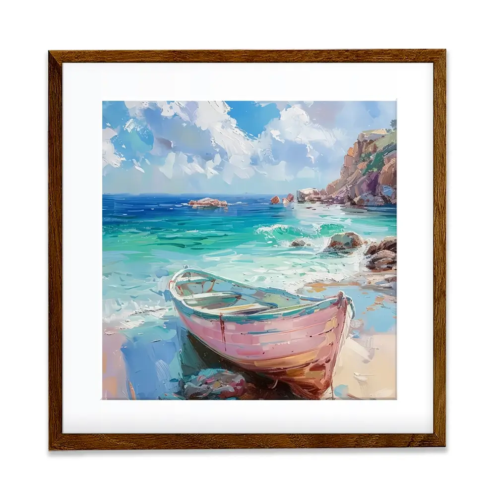 Gone Ashore Square Framed Art Print Gone Ashore Square Framed Art Print wall art product Art Print Shop