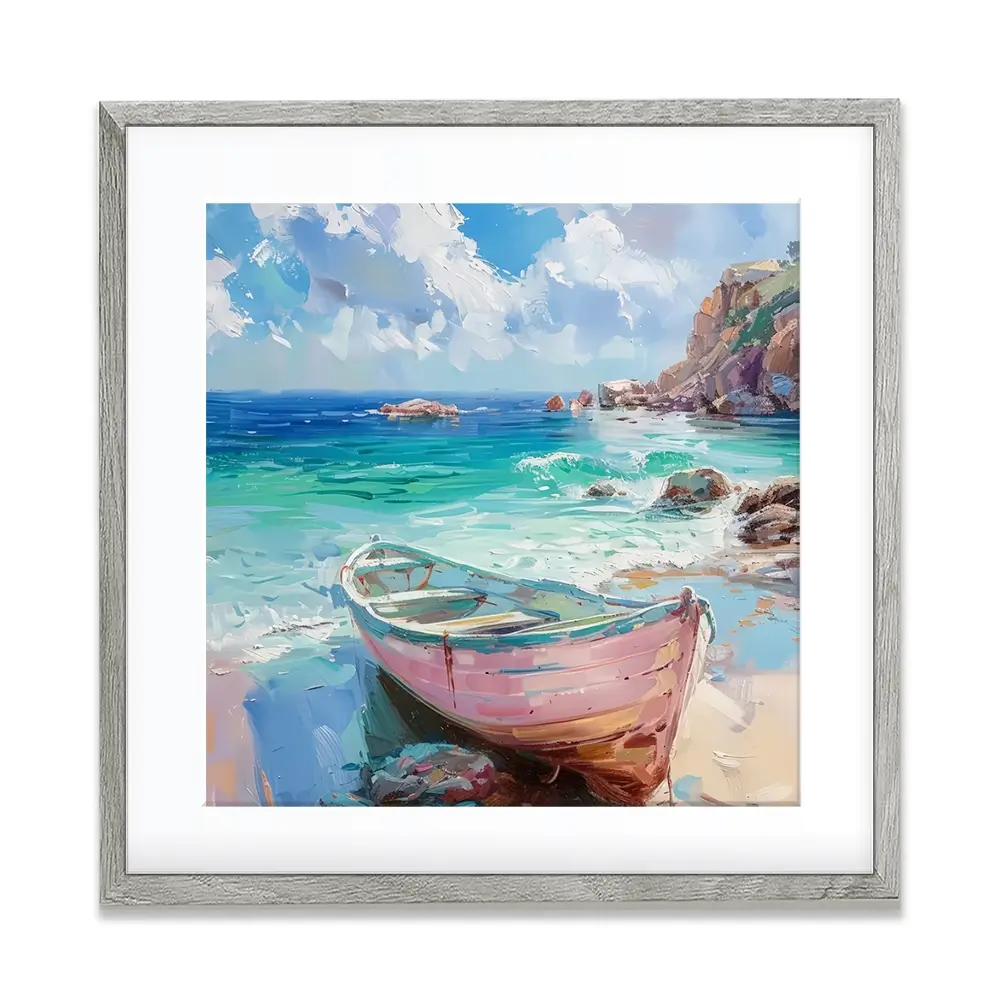 Gone Ashore Square Framed Art Print Gone Ashore Square Framed Art Print wall art product Art Print Shop