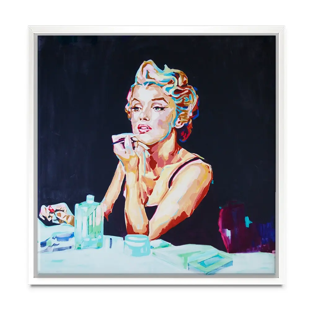 Goodbye Norma Jean Square Canvas Print Goodbye Norma Jean Square Canvas Print wall art product Juliet Stockton