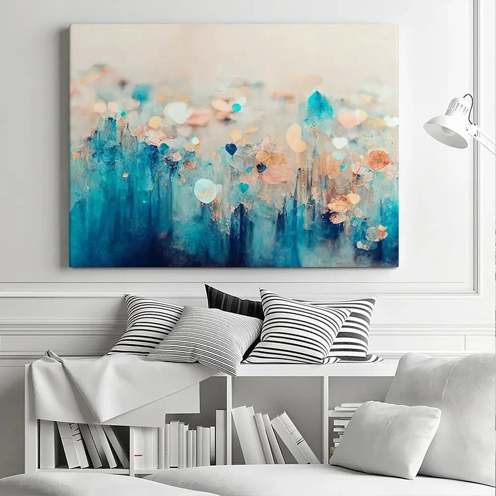 Gradient Blue Canvas Print Gradient Blue Canvas Print wall art product Treechild