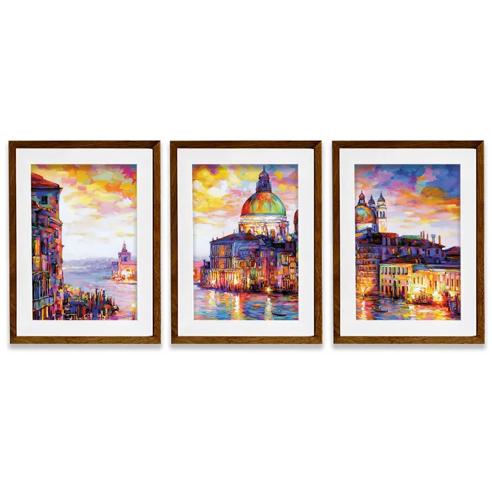 Grand Canal Italy Framed Art Print Trio Grand Canal Italy Framed Art Print Trio wall art product Leon Devenice