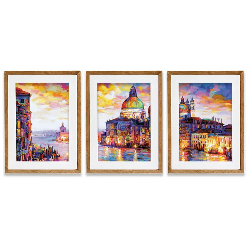 Grand Canal Italy Framed Art Print Trio Grand Canal Italy Framed Art Print Trio wall art product Leon Devenice