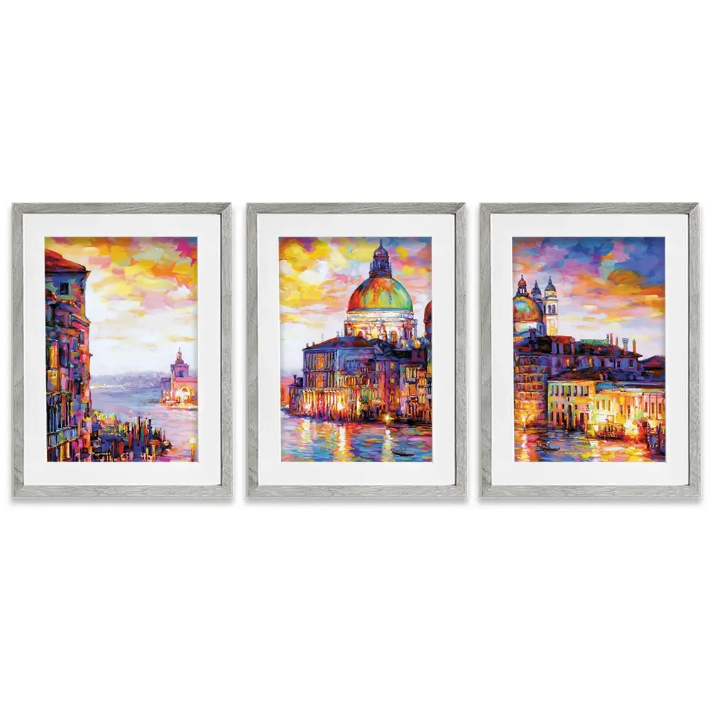 Grand Canal Italy Framed Art Print Trio Grand Canal Italy Framed Art Print Trio wall art product Leon Devenice
