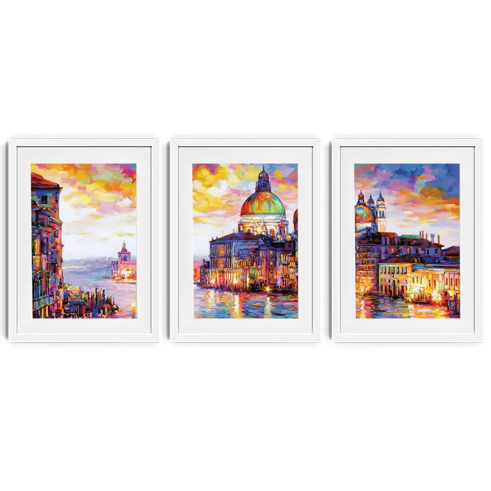 Grand Canal Italy Framed Art Print Trio Grand Canal Italy Framed Art Print Trio wall art product Leon Devenice