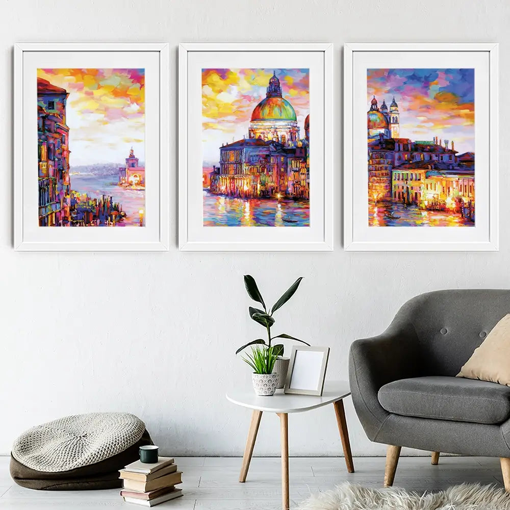 Grand Canal Italy Framed Art Print Trio Grand Canal Italy Framed Art Print Trio wall art product Leon Devenice