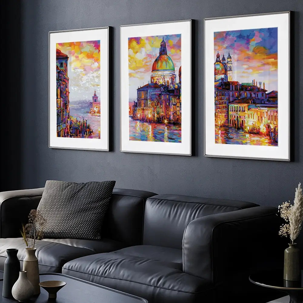 Grand Canal Italy Framed Art Print Trio Grand Canal Italy Framed Art Print Trio wall art product Leon Devenice
