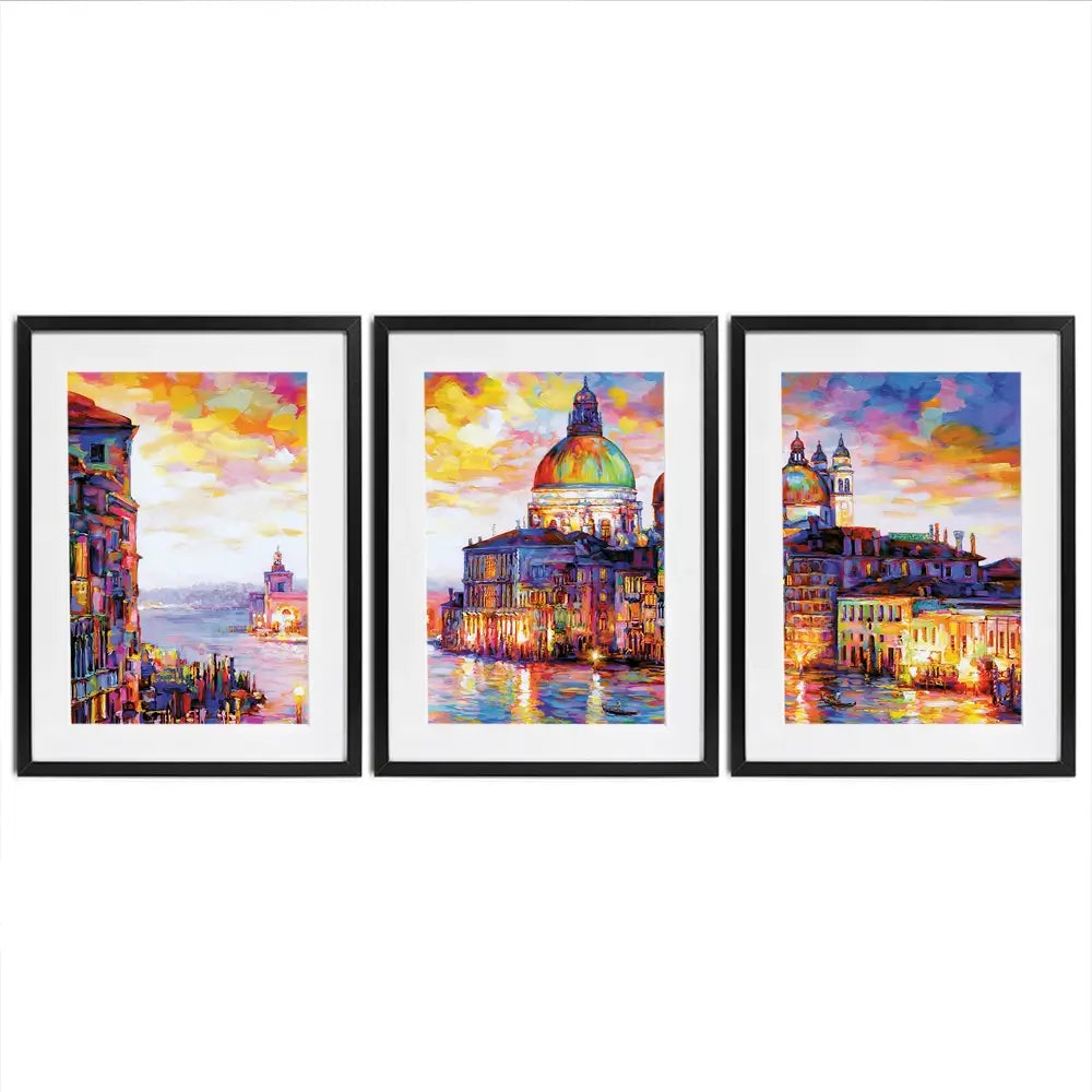 Grand Canal Italy Framed Art Print Trio Grand Canal Italy Framed Art Print Trio wall art product Leon Devenice
