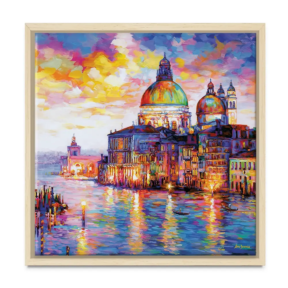 Grand Canal Italy Square Canvas Print Grand Canal Italy Square Canvas Print wall art product Leon Devenice