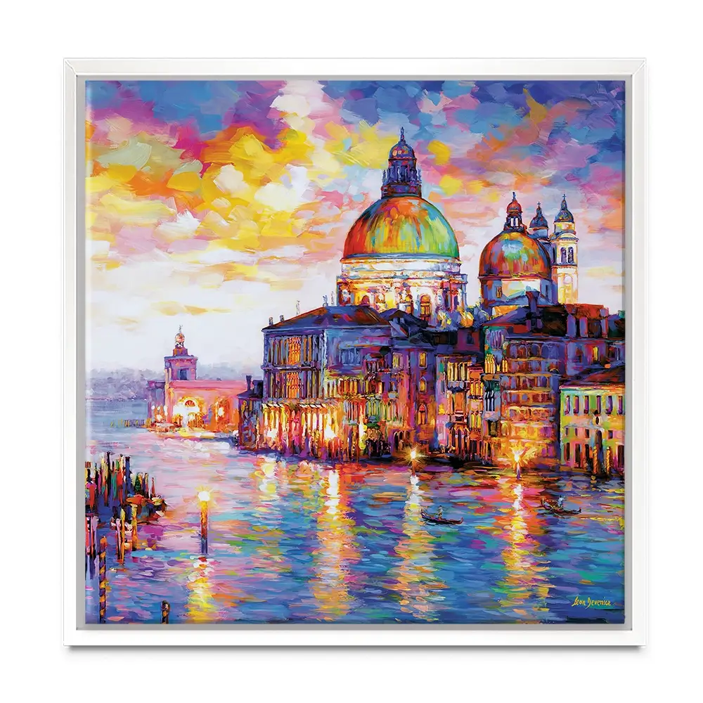 Grand Canal Italy Square Canvas Print Grand Canal Italy Square Canvas Print wall art product Leon Devenice