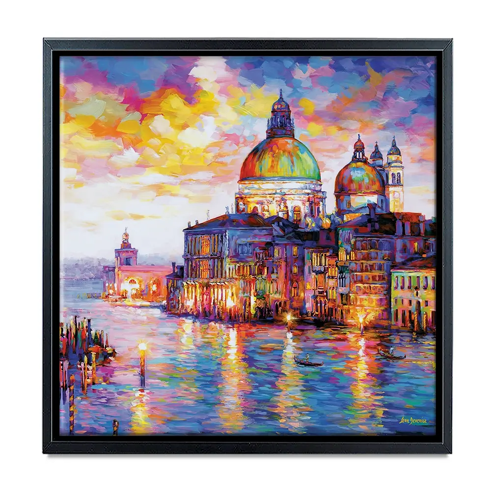 Grand Canal Italy Square Canvas Print Grand Canal Italy Square Canvas Print wall art product Leon Devenice