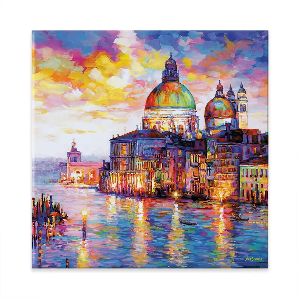 Grand Canal Italy Square Canvas Print Grand Canal Italy Square Canvas Print wall art product Leon Devenice