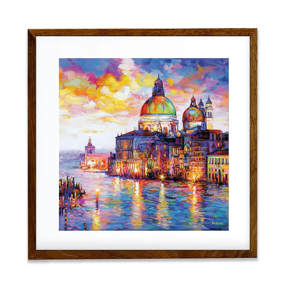 Grand Canal Italy Square Framed Art Print Grand Canal Italy Square Framed Art Print wall art product Leon Devenice