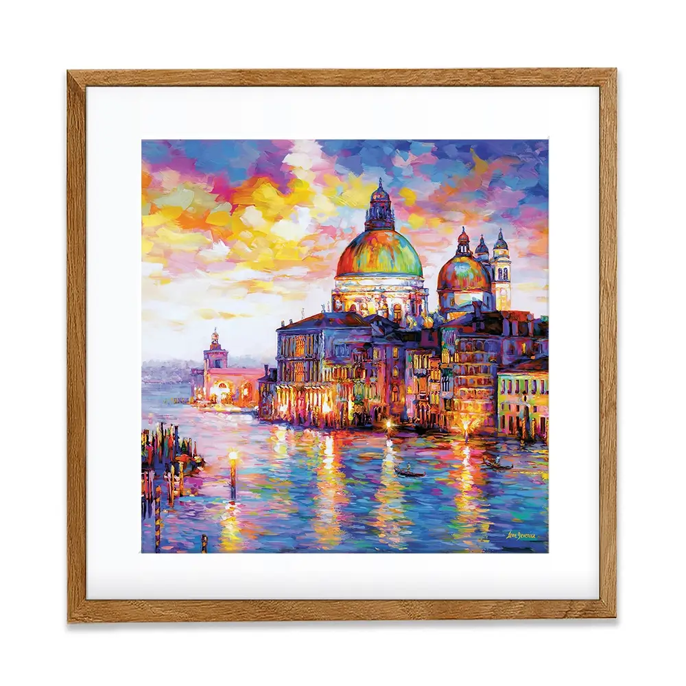 Grand Canal Italy Square Framed Art Print Grand Canal Italy Square Framed Art Print wall art product Leon Devenice