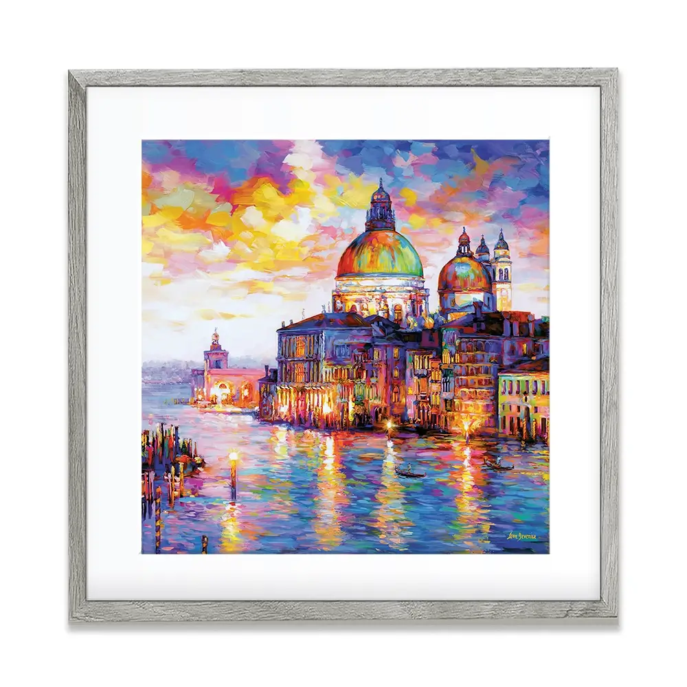 Grand Canal Italy Square Framed Art Print Grand Canal Italy Square Framed Art Print wall art product Leon Devenice