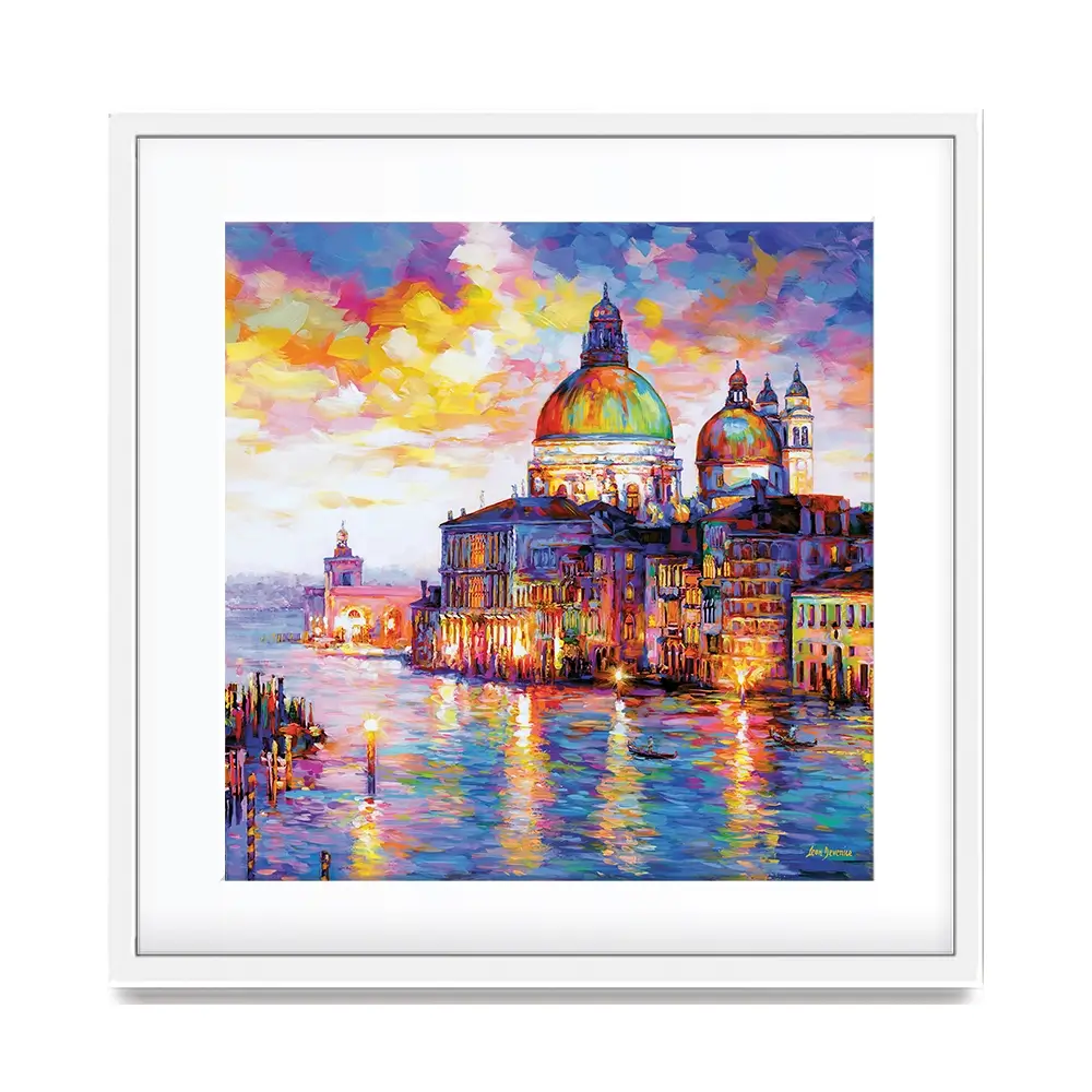 Grand Canal Italy Square Framed Art Print Grand Canal Italy Square Framed Art Print wall art product Leon Devenice