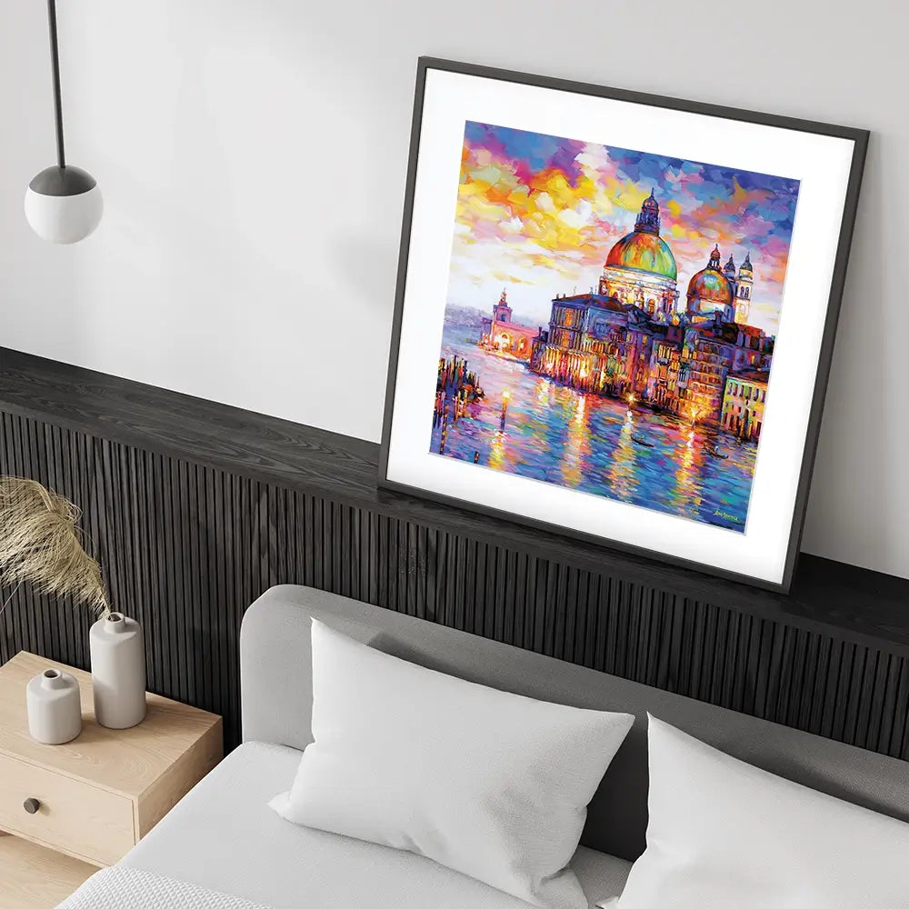 Grand Canal Italy Square Framed Art Print Grand Canal Italy Square Framed Art Print wall art product Leon Devenice