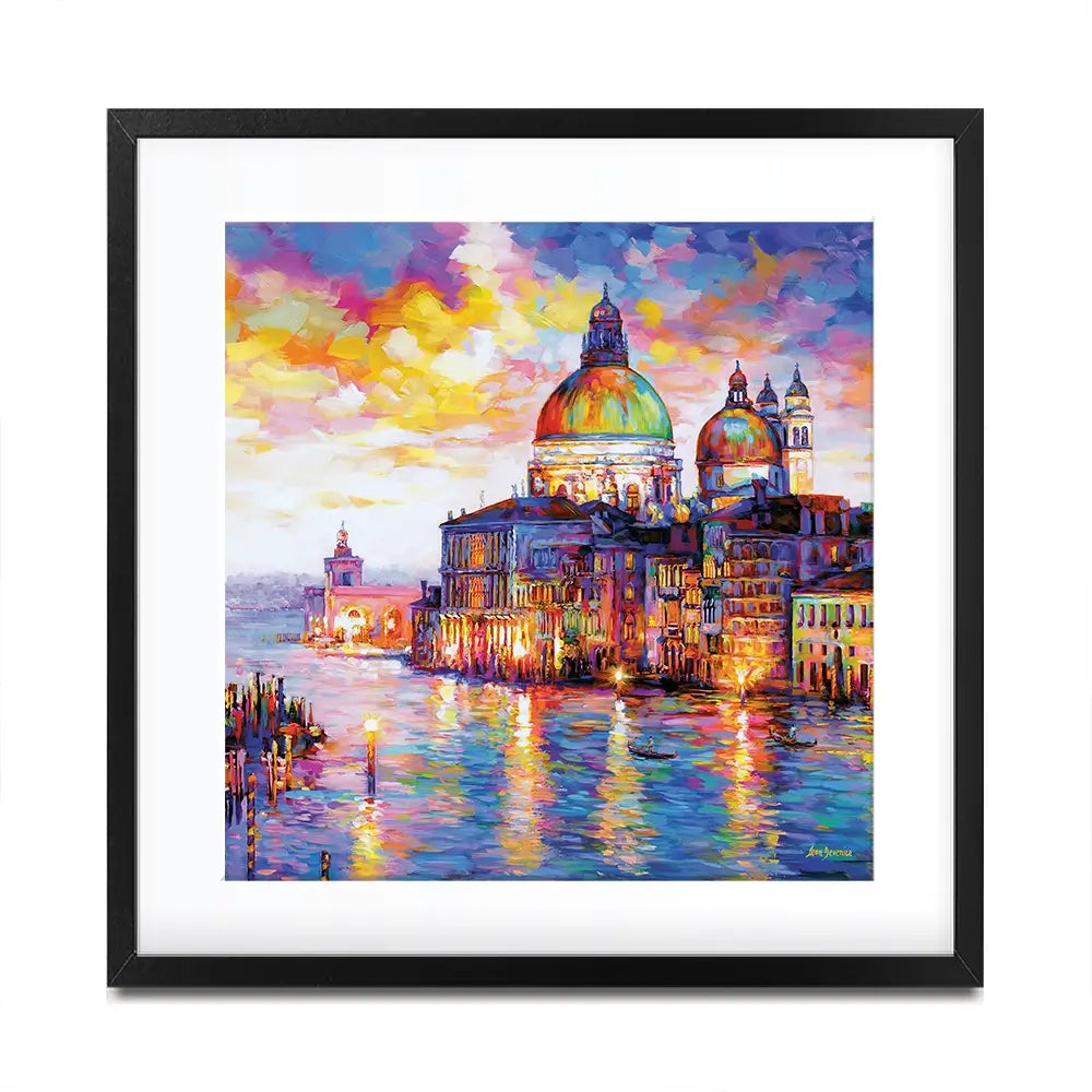 Grand Canal Italy Square Framed Art Print Grand Canal Italy Square Framed Art Print wall art product Leon Devenice