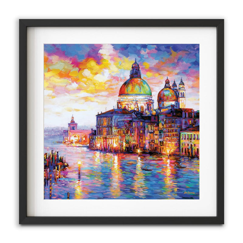 Grand Canal Italy Square Framed Art Print wall art product Leon Devenice