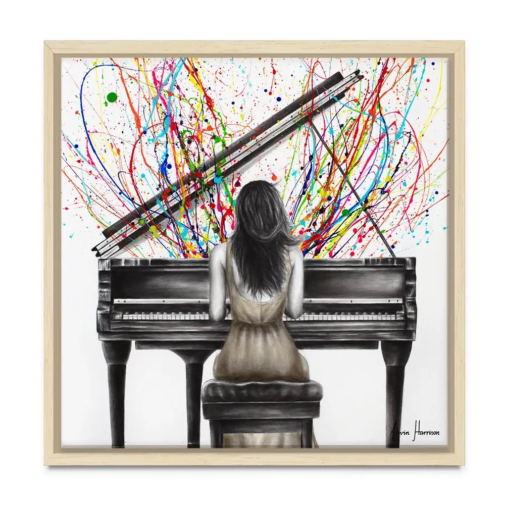 Grand Piano Solo Square Canvas Print Grand Piano Solo Square Canvas Print wall art product / Shutterstock