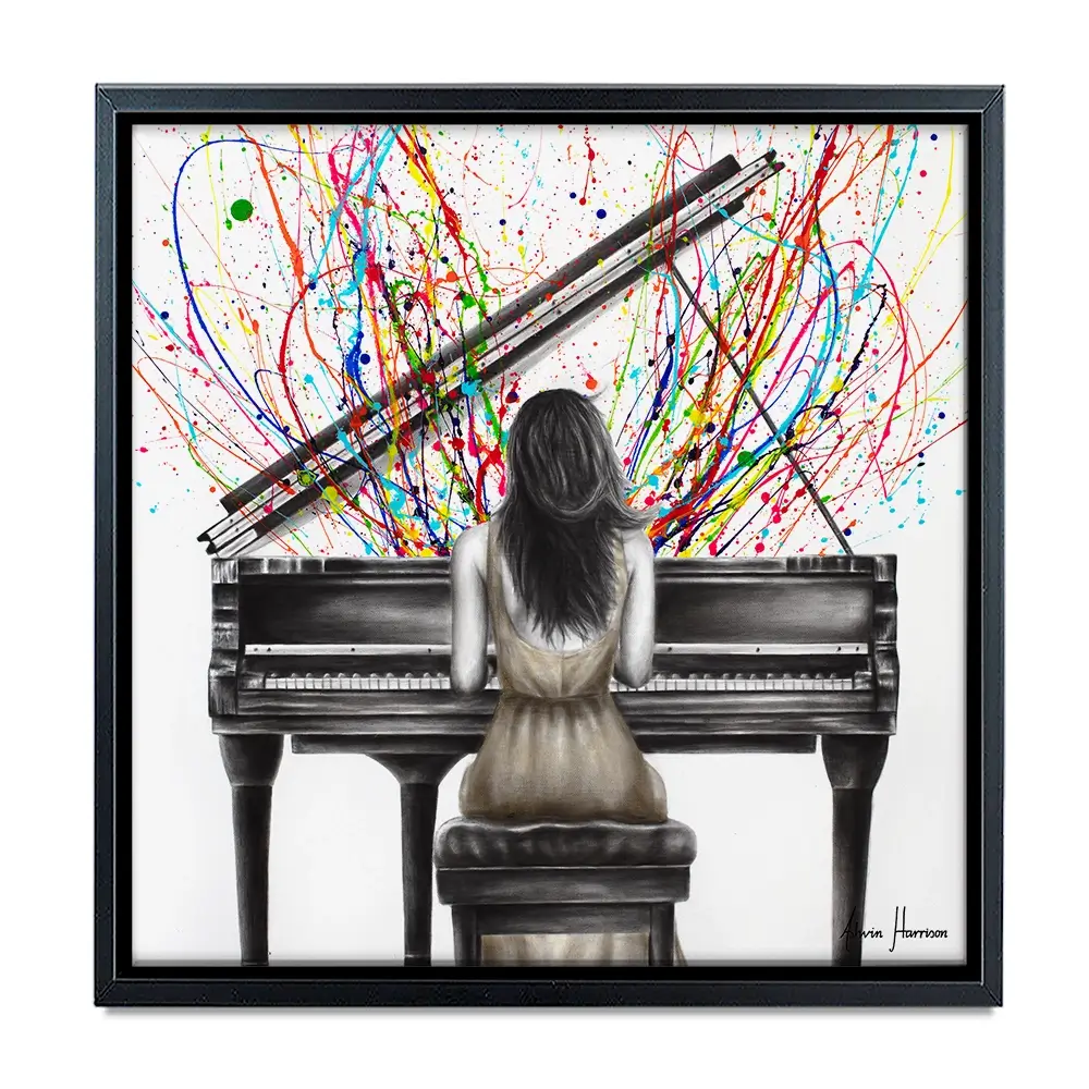 Grand Piano Solo Square Canvas Print Grand Piano Solo Square Canvas Print wall art product / Shutterstock