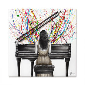 Grand Piano Solo Square Canvas Print Grand Piano Solo Square Canvas Print wall art product / Shutterstock