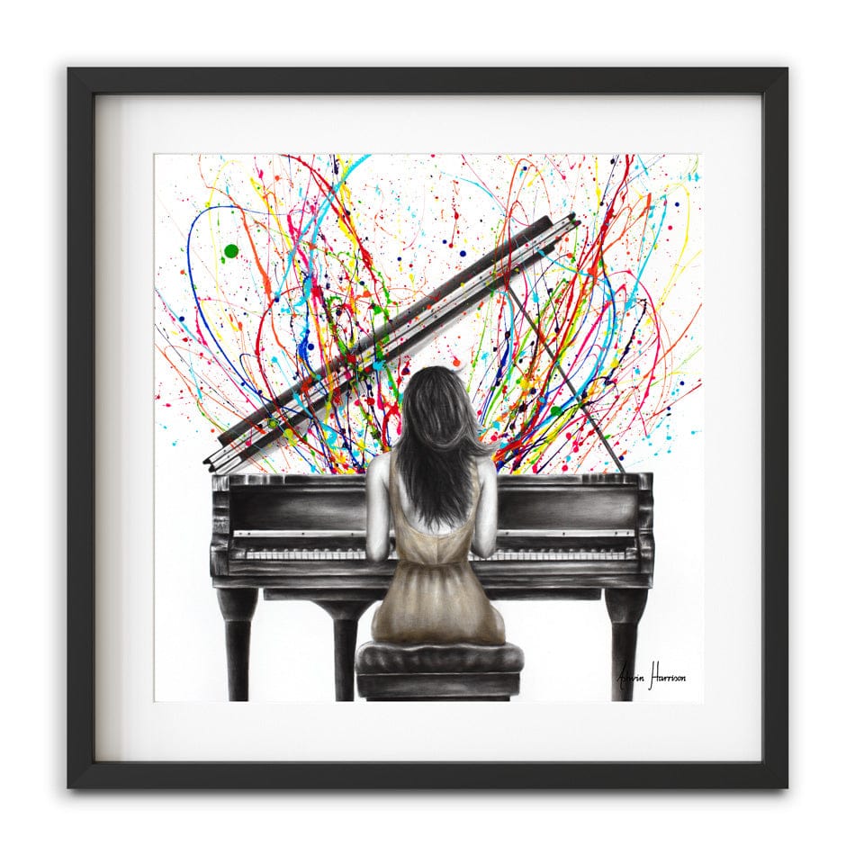 Grand Piano Solo Square Framed Art Print wall art product Ashvin Harrison