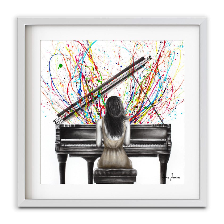 Grand Piano Solo Square Framed Art Print wall art product Ashvin Harrison